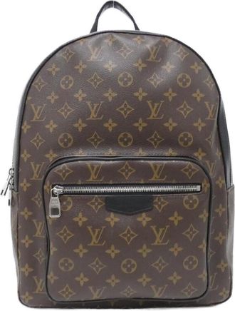 Louis Vuitton Marron Coated Canvas Backpack (Pre-Owned)