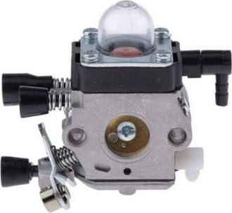 OEM Carburador Para Desbrozadoras Stihl Fs38 Fs45 Fs55 Fs74 Fs76 Fs80 Fs85 - Filtro De Combustible Grande - Metal Plateado Y Rojo - F&aacute;cil Instalaci&oacute;n - Ac