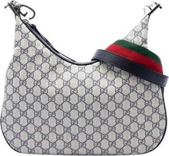 Gucci Pre-owned Canvas Crossbody Bag - Dames - Vintage Schoudertas - Beige - ONE Size - Leer - Vintage