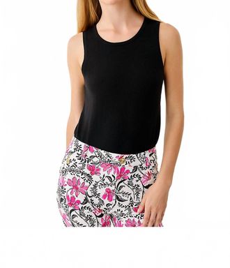 Lilly Pulitzer Harp Sweater Shell Top In Black