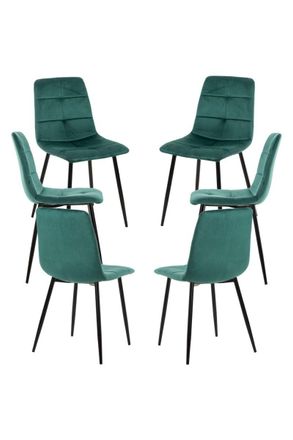 Regalos Miguel Packs Sillas Comedor - Pack 6 Sillas Daris Terciopelo - Verde