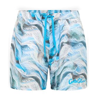 Carlo Colucci Swimshort Artificial Knit - male - Carlo Colucci - Beachwear - Blue - XL - Swimwear