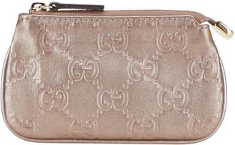 Gucci Purple Leather Coin Purse/Coin Case (Pre-Owned)