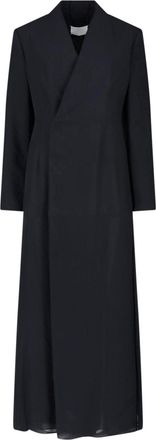 Maison Margiela Black Maxi Tailored Double-Breasted Dress