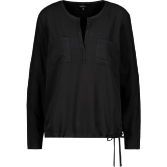 Monari Dames, Blouses & Shirts, Zwart, Maat: L Satijn