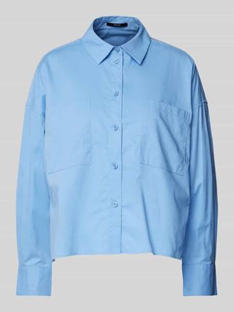 someday Someday Regular Fit Hemdbluse mit aufgesetzten Brusttaschen in Hellblau, Gr&ouml;&szlig;e 40