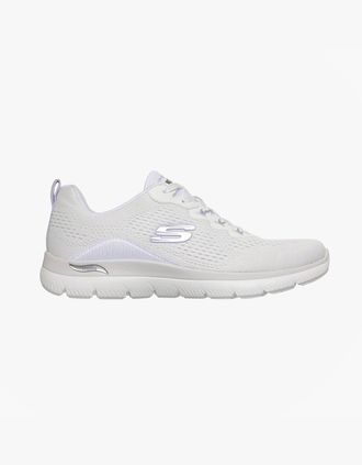 Skechers Womens Skechers ARCH FIT SUMMITS - DAILY FLOW Womens Casual Trainers White Lavender - Size: 5.5
