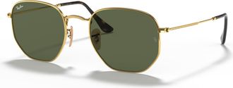 Ray-Ban Unisexs Rb 3548N Sunglasses, Gold, 54