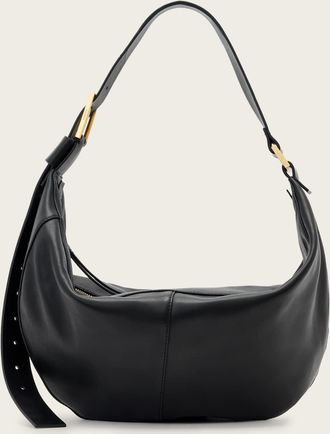 AllSaints Lamb Leather Luna Slouchy Leather Shoulder Bag, Size: One Size