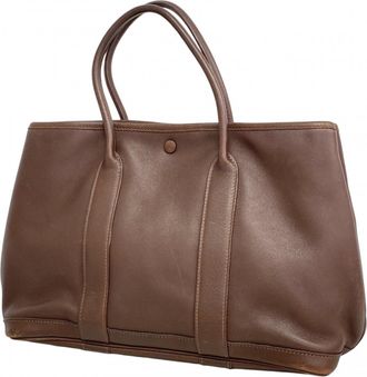 Herm&egrave;s Brown Swift Leather Tote Bag (Pre-Owned)