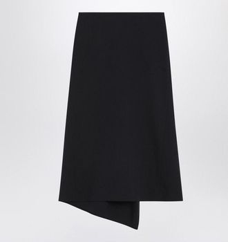 Victoria Beckham Womens Navy Blue Skirt In Wool Blend - Black - Size EU 38 (Womens)