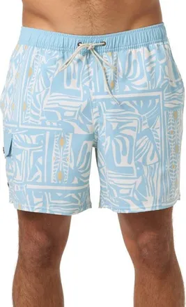 O'Neill Hermosa Retro Swim Trunks in Cream at Nordstrom, Size Xx-Large