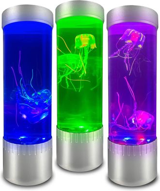 Lewis's Water Bubble Lamp with Jelly Fish 32cm - Colour Changing | TJ Hughes