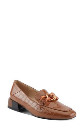 Azura Baldwin Loafer Pump in Camel Patent at Nordstrom, Size 6.5-7Us