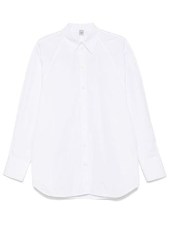Toteme White Cotton Classic Wide Cuff Shirt