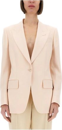 Tom Ford Single-breasted Blazer - Dames - Blazers - Roze - XS - Wol - Jassen