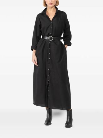 Xirena buttoned shirt dress - Zwart