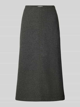 Christian Berg Midirock mit Ziernaht in Anthrazit Melange, Größe 38