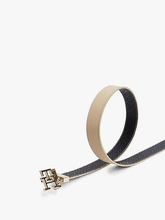 Tommy Hilfiger TH Monogram Buckle Reversible Leather Belt