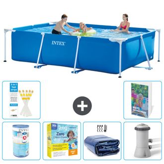 Intex Piscina Con Estructura Rectangular - 300x200x75 Cm - 7-piezas S50