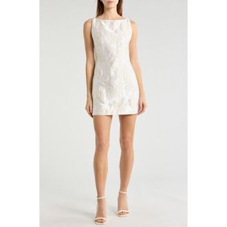 Staud Mimi Metallic Foral Satin Brocade Dress in Botanica Ivory at Nordstrom, Size 16