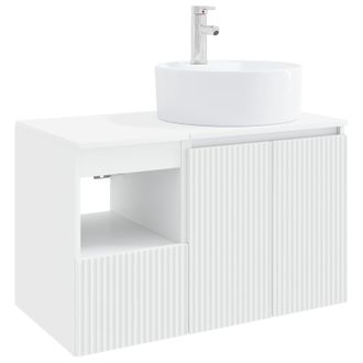 vidaXL Juego De Muebles De Ba&ntilde;o 2 Uds. Blanco Madera De Ingenier&iacute;a Vidaxl