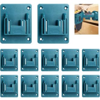 OEM Juego De 12 Soportes De Pared Para Herramientas El&eacute;ctricas Makita De 18 V, Almacenamiento De Herramientas Para Taller (azul) -crezuo