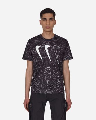 Comme Des Garçons Nike Horizontal Triple Tick T-Shirt Black