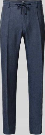 Joop Slim Fit Leinenhose mit Tunnelzug Modell Sake in Marine, Gr&ouml;&szlig;e 102