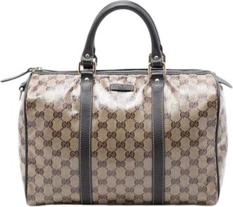 Gucci Pre-owned Handbags, female, Beige, Size: ONE SIZE Pre-owned Boston Bag
