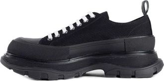 Alexander McQueen Tread Slick Lace Up Sneakers Triple Black 604257W4L321000