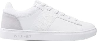 Napapijri Witte Berken Polyester Sneakers - Heren - Sneakers - Wit - 46 EU - Polyester - Schoenen