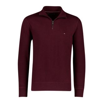 Tommy Hilfiger Hoodies & sweatvesten, Heren, Rood, S, Katoen, Fleece Half-Zip Jumper