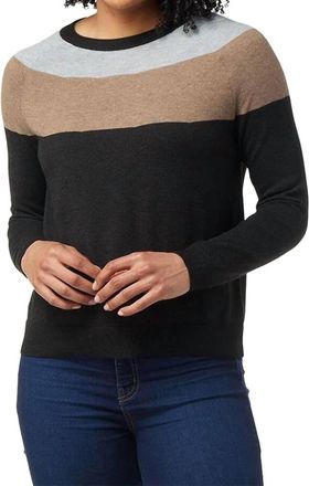 Smartwool Colorblock Crew Sweater In Charcoal Heather