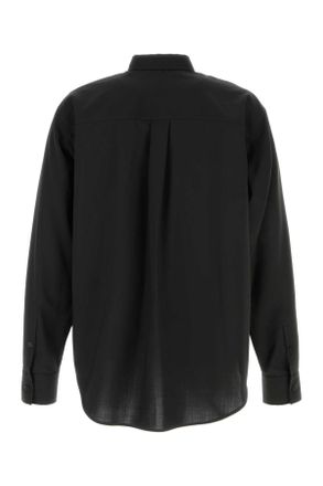 Fendi Mens Black Wool Shirt Exterior: Camicie
