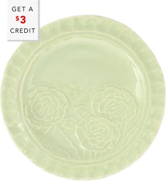 Vietri Vietri Pietra Fiori Pistachio Canape Plate With $3 Credit