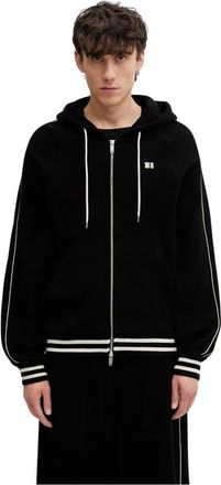 Wales Bonner Wales Bonner, Hoodies & sweatvesten, Heren, Zwart, M, Katoen, Prince Zip-up Hoodie