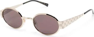 Gucci Panthos Zonnebril - Heren - Zonnebrillen - Geel - 51 MM - Nylon - Accessoires