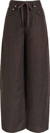 Citizens Of Humanity Citizens OF Humanity Brynn Drawstring Linen Trousers - Brown - 27 (W27 / UK8-10 / S)