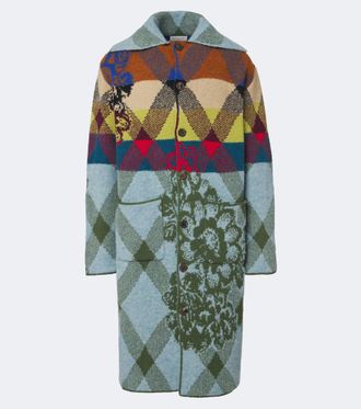 Dries Van Noten Patchwork wool and alpaca-blend long cardigan
