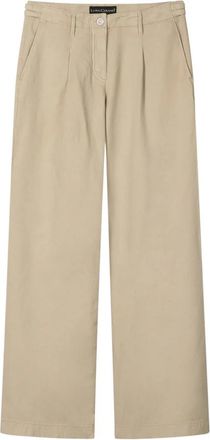 Luisa Cerano Jeans-look Wide-leg Chino - Dames - Wijde Broeken - Beige - XL - Katoen - Broeken