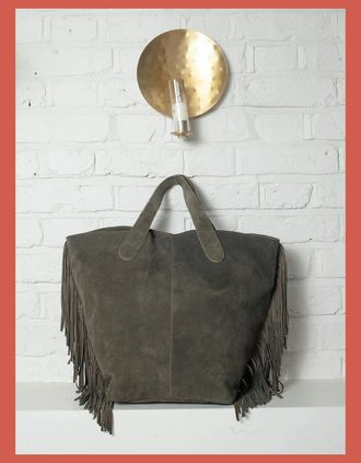 Nooki Design Womens Vancouver Suede Tote - Olive - Green - Size: ONE