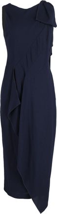 Roland Mouret midi-jurk van polyester in marineblauw