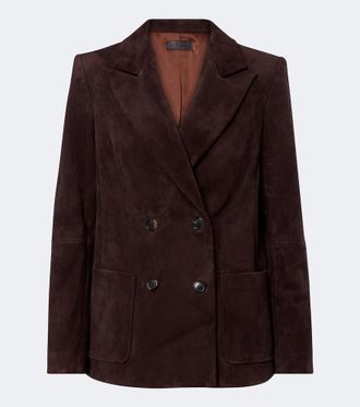 Stouls Jones double-breasted suede blazer