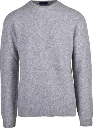 Daniele Fiesoli Heathered Grey Stretch Crewneck Sweater