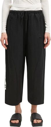 Yohji Yamamoto Elastische Cropped Broek - Dames - Broeken - Zwart - Maat: S