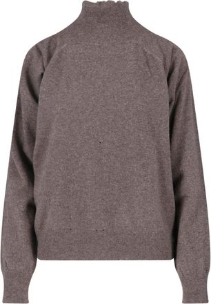 Maison Margiela Relaxed High Collar Virgin Wool Sweater