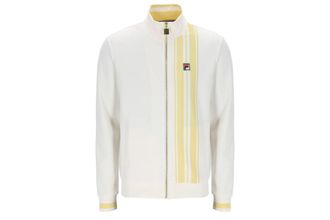 Fila Dante Printed Stripe Track Top - Gardenia/Raffia (UK, Alpha, L, Regular, Regular, Gardenia/Raffia)