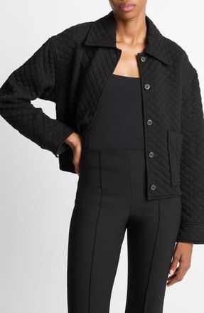 Vince Cotton Blend Quilted Jacket in Black at Nordstrom Rack, Size Small