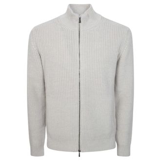 Drumohr Cardigan Zip Costa Inglese - Knitwear - Hombre - Beige - XL